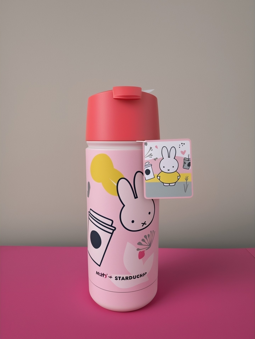 2026 Starbucks x Miffy Pink Stainless Steel Water Bottle NWT Limited Edition